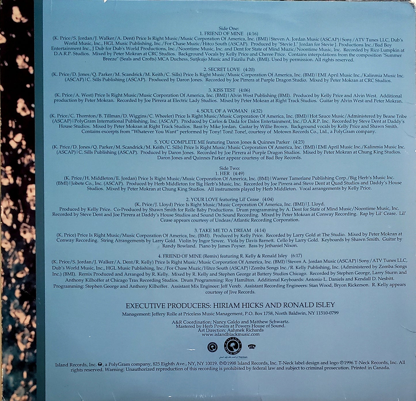 KELLY PRICE "Soul Of A Woman" LP Vinyl Album-RARE!!!