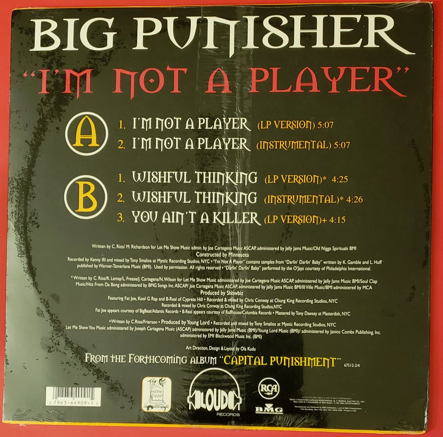 Big Punisher- I'm Not A Player / Wishful Thinking (12"LP Vinyl) Vintage-RARE!!