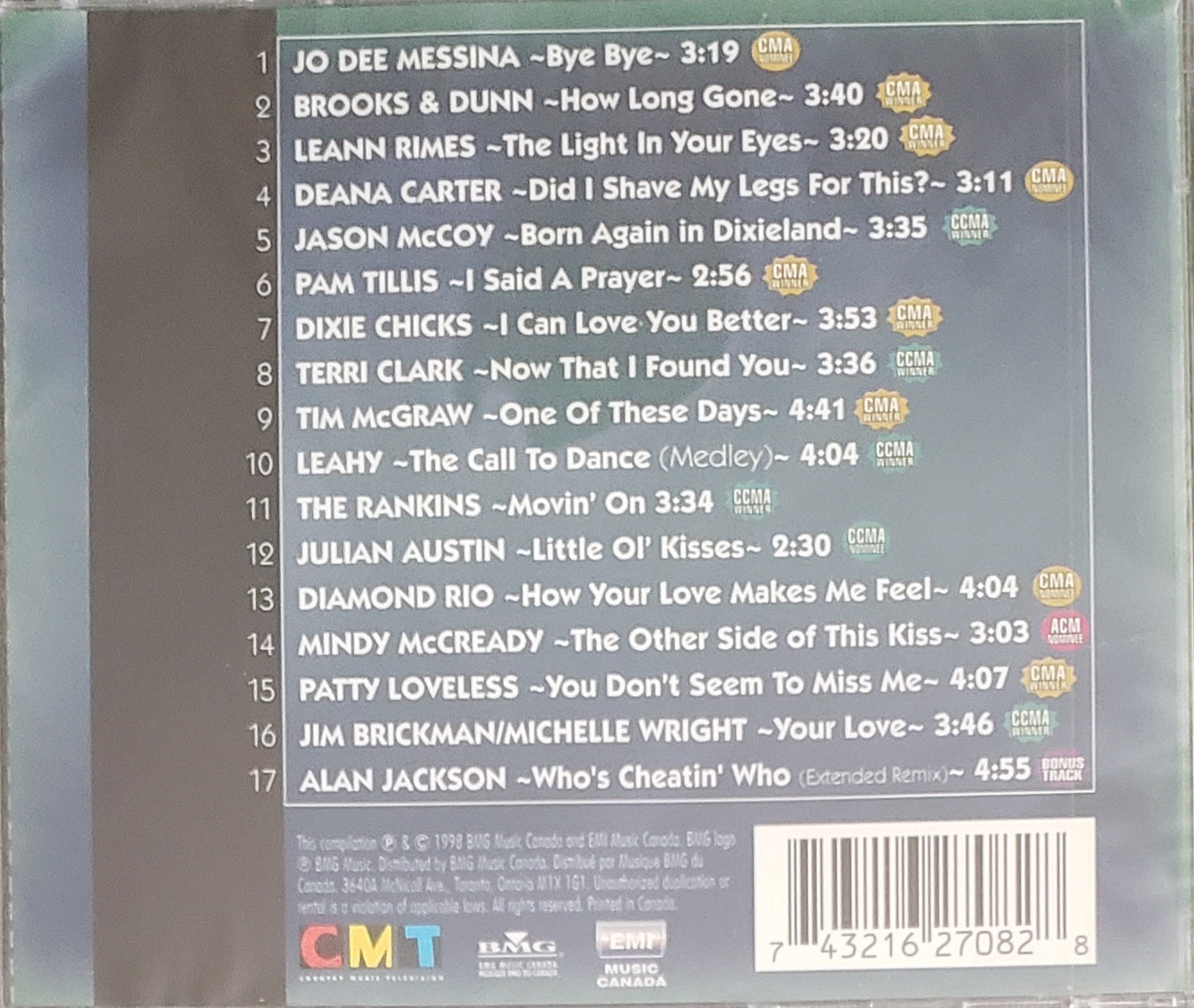 CMT  99"Country Music Television"(CD Album)