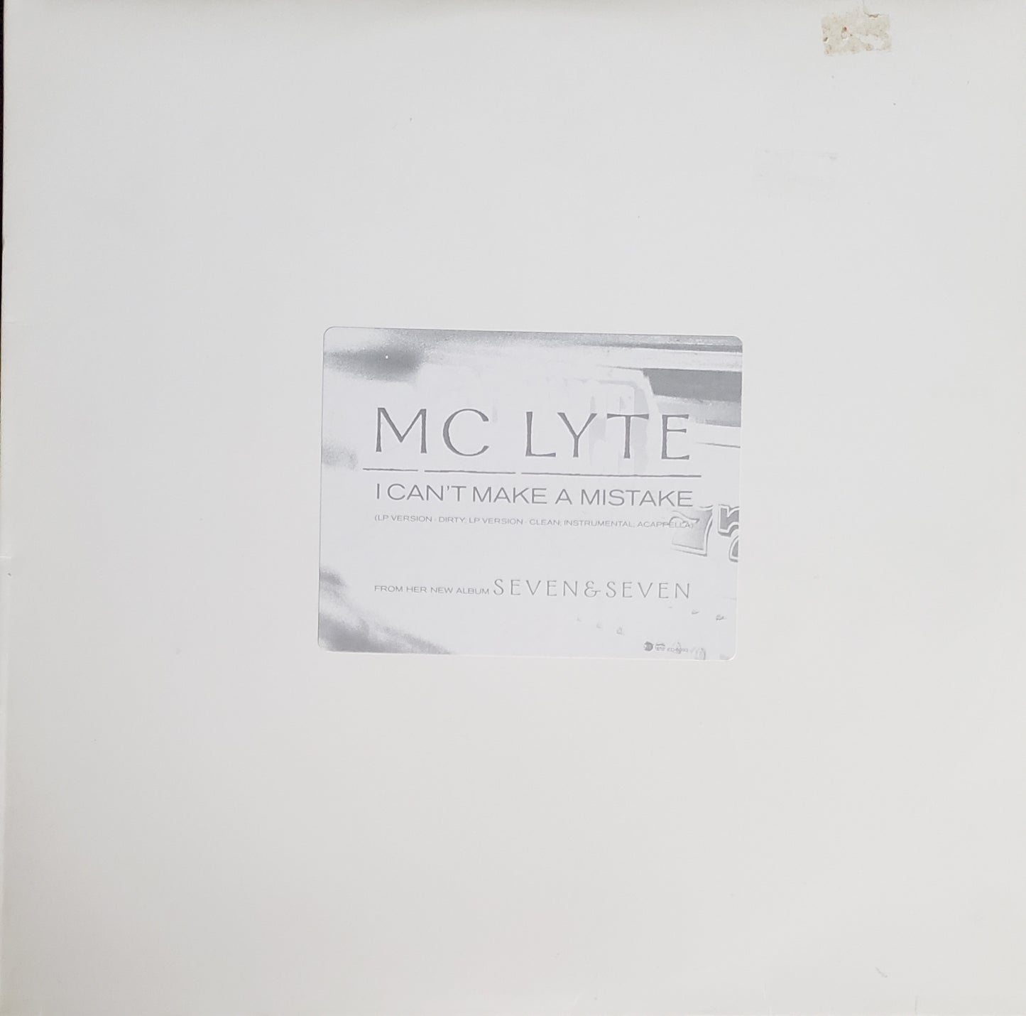 MC LYTE" I CAN'T MAKE A MISTAKE" (12" Vinyl) RARE!!