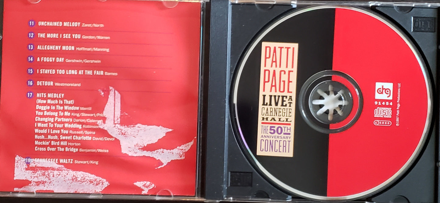 Patti Page : Live at Carnegie Hall (CD)